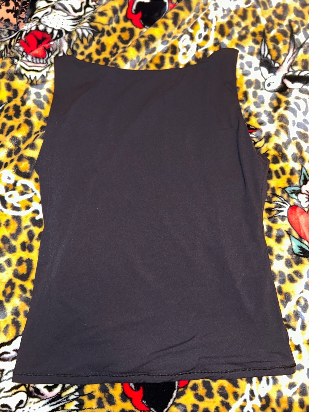 Classic Black Women's Open back style Tank Top -